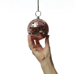 Spiegelkugel 10cm kupfer Discokugel Mirrorball Party Disko Deko