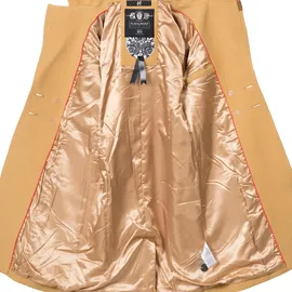 Navahoo Damen Mantel in Wollmantel-Optik langer Trenchcoat mit Reverskragen Wooly Camel Gr. XXL - XXL