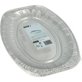 Papstar Starpak Servierplatten, Alu oval 35 cm x 24,5 cm