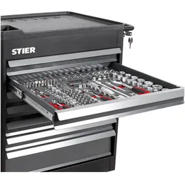 Stier Steckschlüssel-Satz 1/4" 3/8" 1/2" 179-teilig in Weichschaumeinlage (EVA)