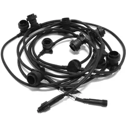 System CONNECTA BLACK - Lichterkette - 10 x E27 - 7,35m - max 2000W/15W/Lampe - ...