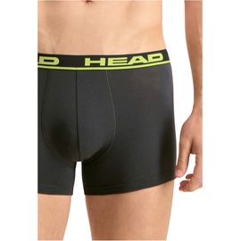 Head Herren Boxershorts im Pack - Basic, Baumwoll Stretch, einfarbig Anthrazit/Gelb L