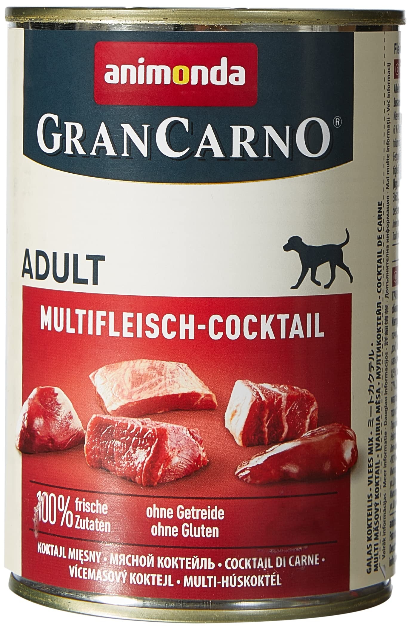 animonda Gran Carno adult Hundefutter, Nassfutter für erwachsene Hunde, Multifleisch-Cocktail, 6 x 400 g