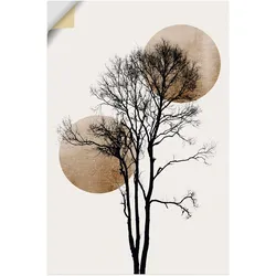 Artland Wandbild »Sonne und Mond versteckt«, Baumbilder, (1 St.), als Alubild, Outdoorbild, Leinwandbild, Poster, Wandaufkleber Artland Farbe Bild(er): grau