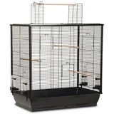 beeztees Vogelkäfig extra groß XXL 'FIONA Open' 70x40x80 cm schwarz