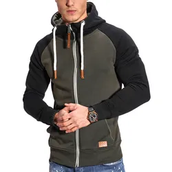 Sweatjacke BEHYPE "RAGLAN", Herren, Gr. XXL, grün (khaki), 70% Baumwolle, 30% Polyester, unifarben, ohne Ausschnitt, Langarm, Sweatjacken, mit Raglan-Ärmeln