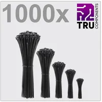 TRU Components TC-12888560 T24CA072 Kabelbinder 3.6 mm Schwarz UV-stabilisiert