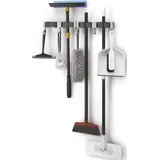 Metaltex Hang-up 4 Klemmleiste für Besen 2er-Pack, grau