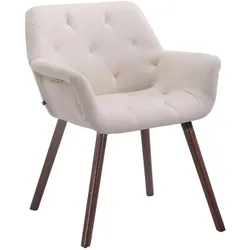 CLP Besucherstuhl Cassidy Stoff walnuss beige