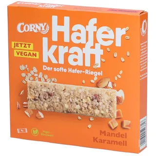CORNY Haferkraft Mandel-Karamell Müsliriegel 4 Riegel