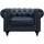 Habitat et Jardin Chesterfield Sessel 82 x 70 x 111 cm Schwarz