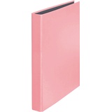 Falken Falken, Ordner, Ringbuch PastellColor DIN A4 Pappe glanzkaschiert flamingo pink (A4, 40 mm)