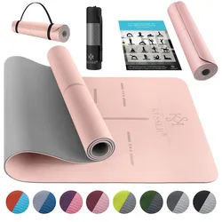 KESSER® Gymnastikmatte mit Tragegurt rutschfest TPE Yogamatte Gepolstert & rutschfest Fitnessmatte , 183 x 61  Trainingsmatte für Fitness Sportmatte, Pilates & Gymnastik Workout extradick