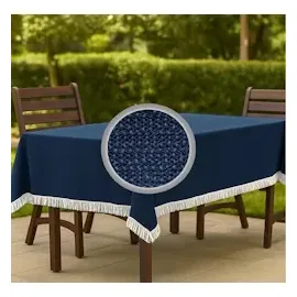 EXKLUSIV HEIMTEXTIL Gartentischdecke Classic 130 x 180 cm Blau