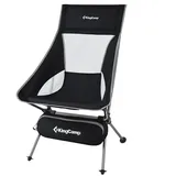KingCamp Campingstuhl Logan Klappstuhl Strand Stuhl Faltbar Leicht Alu 150 kg Farbe: black