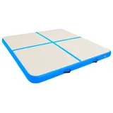 vidaXL Aufblasbare Gymnastikmatte mit Pumpe 200x200x10 cm PVC Blau