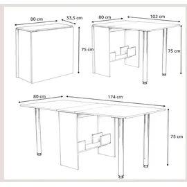 RODNIK 174 x 75 x 80 cm grau