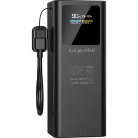 Krüger&Matz PowerBank 20000mAh Li-pol 65W mit QC-Funktion und PD KM0914