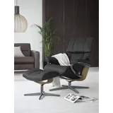 Stressless Stressless® »Reno«, (Set, Relaxsessel mit Hocker), mit Hocker, mit Cross Base, Größe S, M & L, Holzakzent Eiche grau