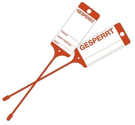 3x 100er-Pack Warenanhänger »Gesperrt«, EICHNER