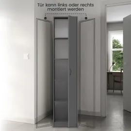 home collective Mehrzweckschrank Anthrazit, Holz 35x180x40 cm, Waschküche, Mehrzweckschränke