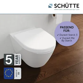 Schütte Duro WC-Sitz D-Form Pro 8 Weiß