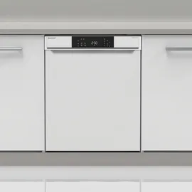 Sharp QW-NA1CU47DW-DE , Spülmaschine - weiß/edelstahl, 60 cm