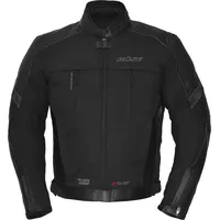 BÜSE Novaro wasserdichte Motorrad Leder-/Textiljacke, Schwarz 32