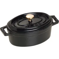 Staub Cocotte 31 cm oval schwarz