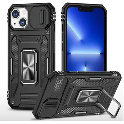 Hülle Handy Schutz für Apple iPhone 15 Case Cover Kamera Ständer Etuis Bumper