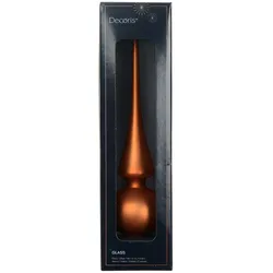 Christbaumspitze Glas 26cm - Warm Orange matt