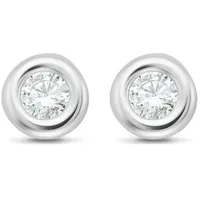 Christ Ohrstecker 87849651 Silber 375er Weißgold 2 Diamant