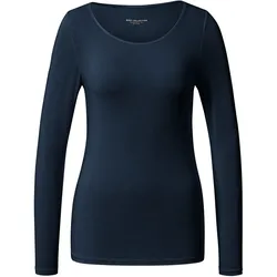 Tchibo - Langarmshirt im Modal-Seide-Mix - Damen - Gr. M - dunkelblau