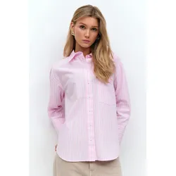 Gina Tricot - Poplin shirt - Hemden - Rosa - XS - Dame - Rosa - XS