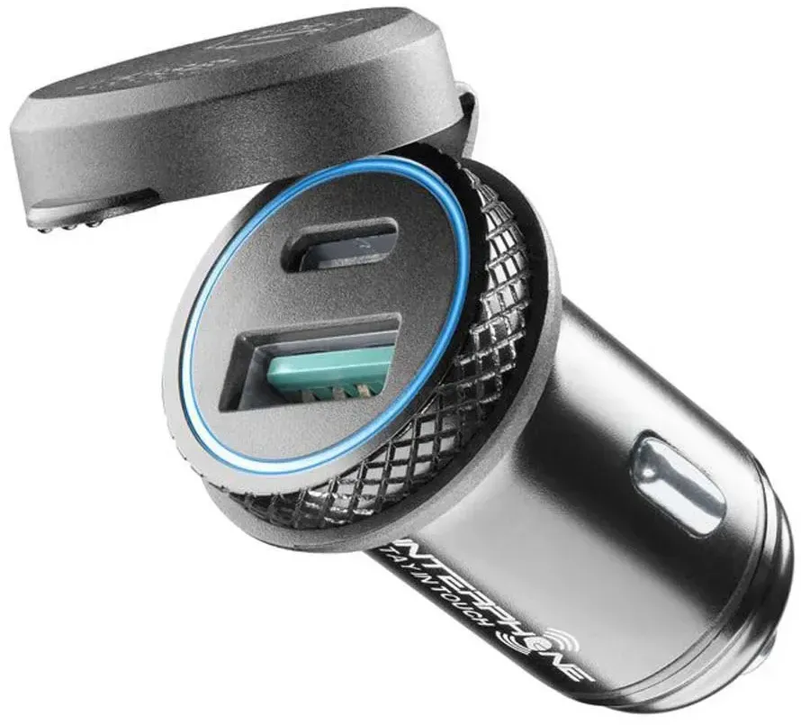 Interphone Cellularline Usb + Usb C Usb-steckdose - Black - One Size