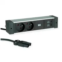 Bachmann Bachmann, DESK RAIL 2xUTE 1x USB A&C 22W
