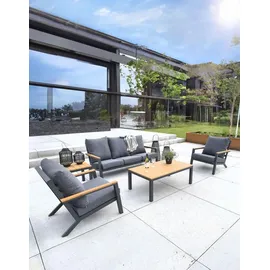 Lesli-Living Donnan Loungeset anthrazit/grau