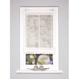 HOME WOHNIDEEN Raffrollo Jörg Plissee wollweiß 130 cm Polyester Weiß