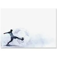 SIGEL HO940 Papier-Schreibtischunterlage zum Abreißen, Fußball, DIN A3, 30 Blatt, Schreibunterlage für Kinder, Malblock