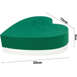 2 Nass Steckschaum Herz 20x18x6cm Frischblumen Schnittblumen Blumen Steckmasse Steckschwamm Blumensteckschaum Floristik Zubehör Floristikbedarf Grün