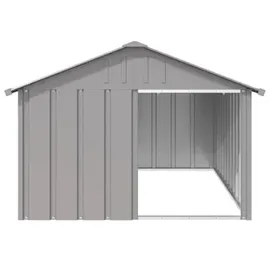 vidaXL Hundehütte 116,5 x 153 x 81,5 cm Stahl Grau