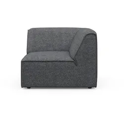 Sofa-Eckelement RAUM.ID "Merid", grau (dunkelgrau), B:97cm H:70cm T:97cm, 100% Polyester, Polsterelemente, als Modul oder separat verwendbar, für individuelle Zusammenstellung