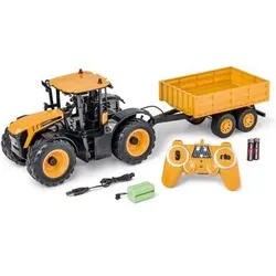 CARSON 500907654 1:16 RC Traktor JCB mit Hänger 2.4GHz 100%RTR