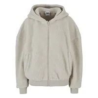 URBAN CLASSICS Ladies Oversized Sherpa Zip Hoody - Beige
