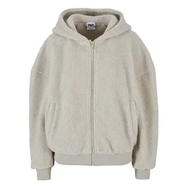 URBAN CLASSICS Ladies Oversized Sherpa Zip Hoody - Beige