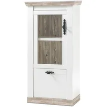 furn.design Vitrine Rovola 71 x 146 x 37 cm Weiß