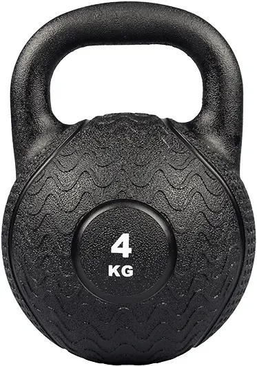 Matchu Sports Kettlebell - Heavy Duty 4 KG - Schwarz - 4 kg - Gummi