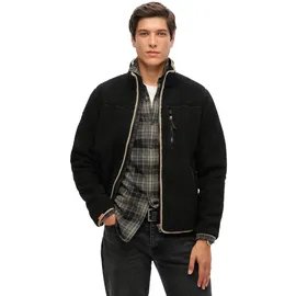 Superdry Fleecejacke Beige / Schwarz XL