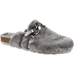 CITY WALK Pantoffel, mit eleganter Zierkette CITY WALK grau 36