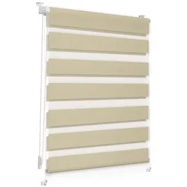 Lichtblick Duo Rollo / Doppelrollo Klemmfix 80 x 200 cm verspannt creme